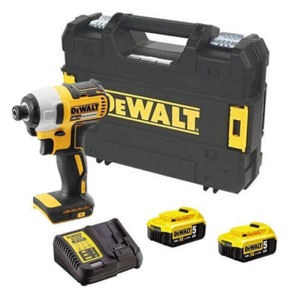 Шуруповерт аккумуляторный ударный 18В 5Aч DeWALT DCF888P2B