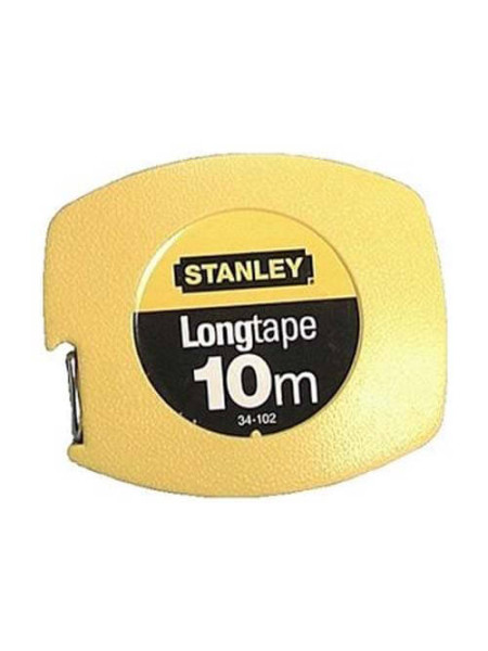 Рулетка измерительная Longtapeдлиной 10 м, шириной 9.5 мм, в пластмассовом корпусе STANLEY 0-34-102